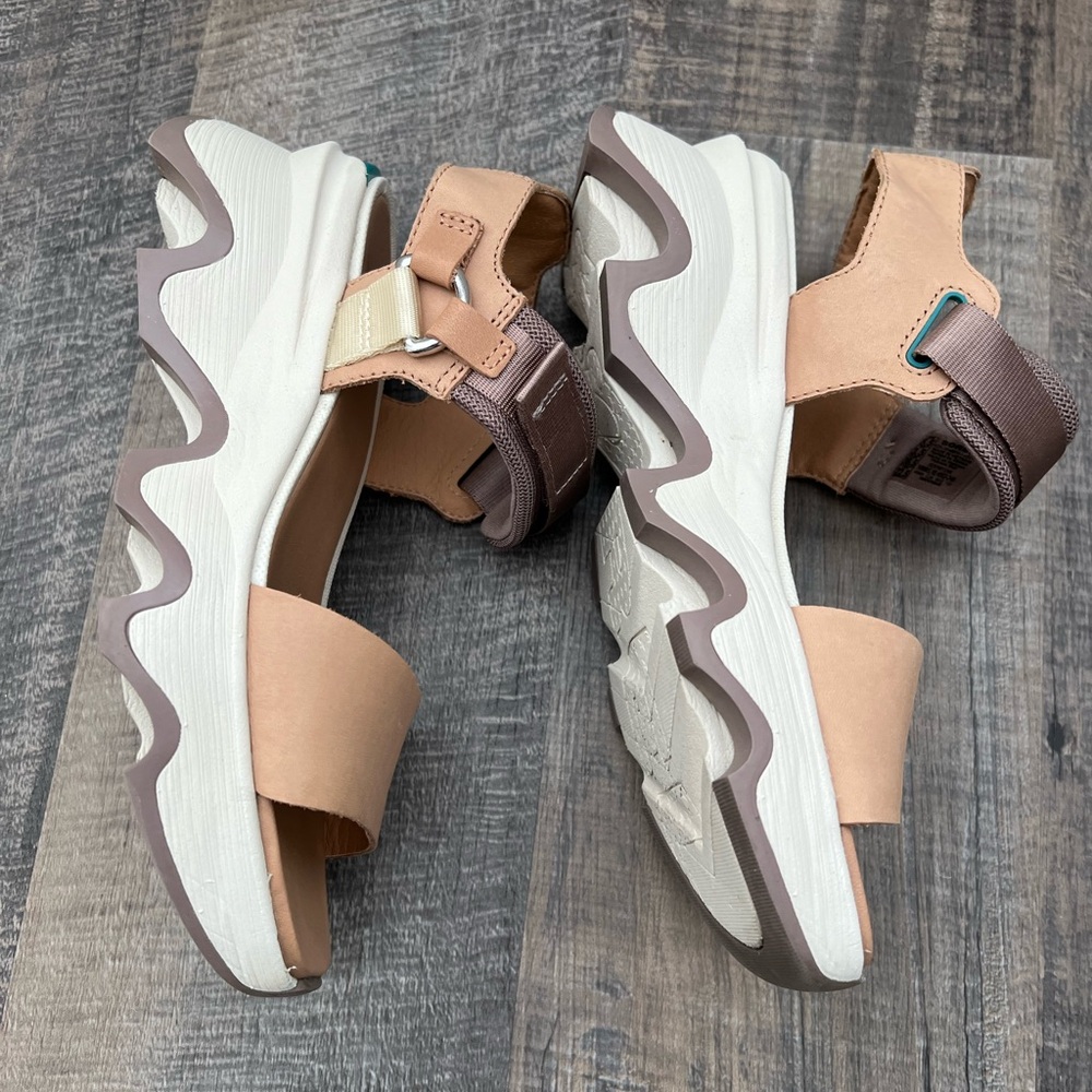 Sorel Tan and Brown Platform Sport Sandals - Picture 2 of 5